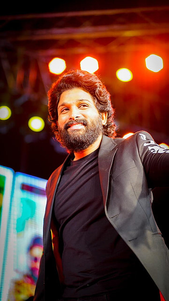 Allu Arjun, icon Star, orange, stylish Star, pushpa HD phone wallpaper
