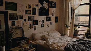 Indie Aesthetic — Cozy Sunlit Bedroom HD wallpaper