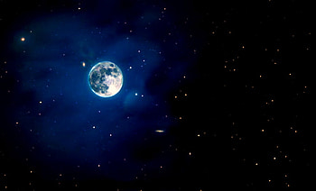 NIGHT, darkness, glow, moon, light, sky, stars HD wallpaper