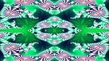 Trippy Psychedelic Fractal, trippy, psychedelic, aesthetic, green, Abstract, fractal, abstract green HD wallpaper