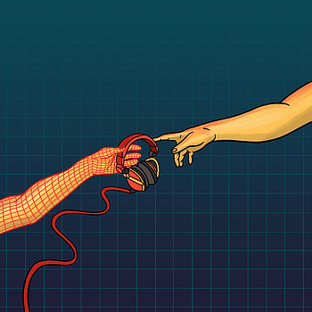 Music, Heads, Vector, Hands, Touching, Touch HD phone wallpaper