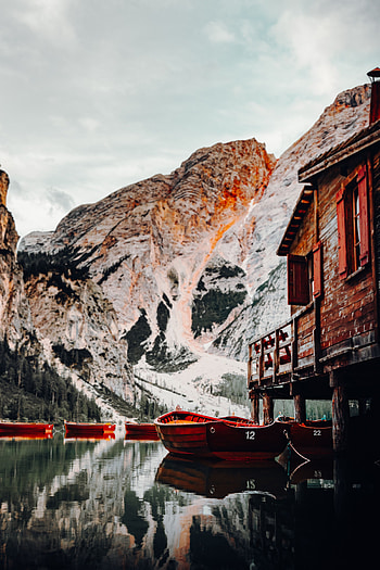Water, Boats, Mountain, Lake, Pier, Miscellanea, Miscellaneous HD phone wallpaper