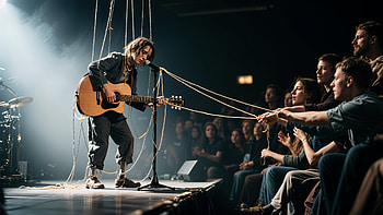 Tethered Strings — Live Performance in, musician, performance, guitar, concert HD wallpaper