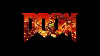 doom white and black HD wallpaper