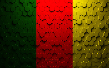 Flag of Carlow, honeycomb art, Carlow hexagons flag, Carlow 3d hexagons art, Carlow flag HD wallpaper