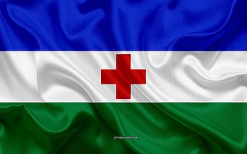 Flag of Robore, , silk texture, Robore, Bolivian city, Robore flag, Bolivia HD wallpaper