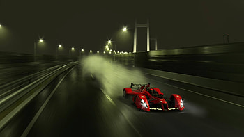 Night Runner, night, racing, lights, Red, fast HD wallpaper