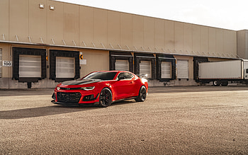 2022, Chevrolet Camaro ZL1, , front view, supercar, red Camaro ZL1, Camaro ZL1 tuning, american sports cars, Chevrolet HD wallpaper