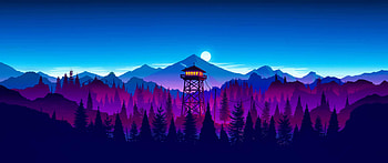 Firewatch Ultrawide, 3440x1440 Retro HD wallpaper