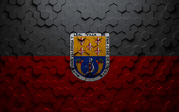 Flag of Cucuta, honeycomb art, Cucuta hexagons flag, Cucuta 3d hexagons art, Cucuta flag HD wallpaper