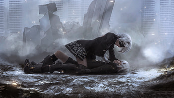 NieR Automata 2B And 9S Art, nier-automata, 2017-games, games, artwork, artist, digital-art, deviantart HD wallpaper