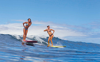 Surfing, babe, women, bikini, Surf HD wallpaper