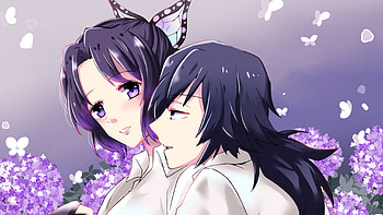 GiyuShino Giyuu Tomioka Shinobu Kochou Demon Slayer Kimetsu no Yaiba HD wallpaper
