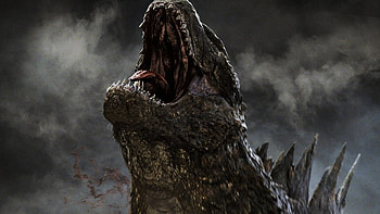 godzilla 2014 movie roaring. and . HD wallpaper