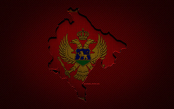 Montenegro map, , European countries, Montenegrin flag, red carbon background, Montenegro map silhouette, Montenegro flag, Europe, Montenegrin map, Montenegro, flag of Montenegro HD wallpaper