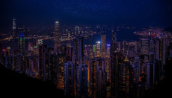 Hong Kong China Skycrappers, hong-kong, world, lights, city, skycrapper, buildings HD wallpaper