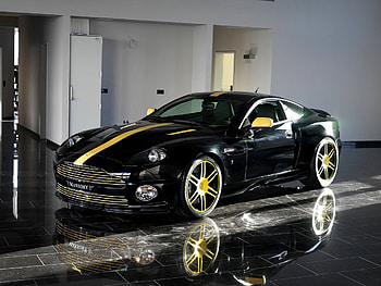 Auto, Aston Martin, Cars, Reflection, Side View, 2005, Vanquish, Mansory HD wallpaper