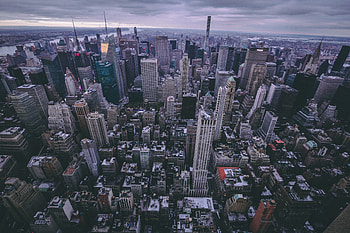 New york, city, buildings, aerial view HD wallpaper