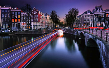 Amsterdam, Night, , Background HD wallpaper