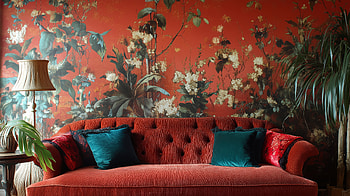 Coquette Charm: Red Aesthetic, coquette, armchair, red aesthetic HD wallpaper