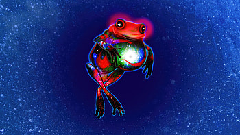 Psychedelic Frog, frog, artist, artwork, digital-art HD wallpaper
