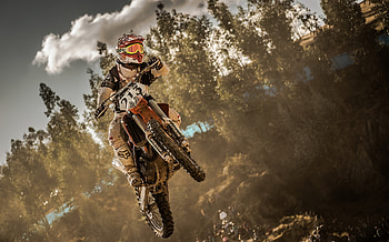 Motocross , Creative backgrounds, High-resolution , Sports aesthetics HD wallpaper