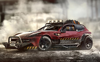 Ferrari, Ferrai, metal, mash, car HD wallpaper