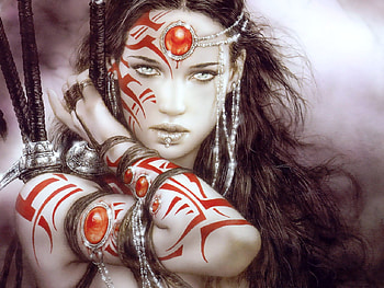 luis royo fantasy women warrior background HD wallpaper