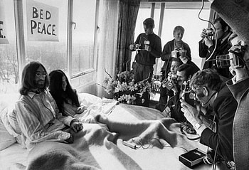 John Lennon, Yoko Ono, Harry and Meghan, Media comparison HD wallpaper