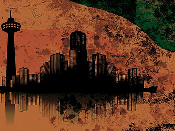 art, shadow, city HD wallpaper