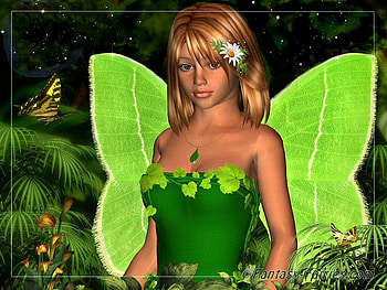 BEAUTIFUL FANTASY FAIRY ALL GREEN, fairy, wings, abstract, fantasy, green HD wallpaper