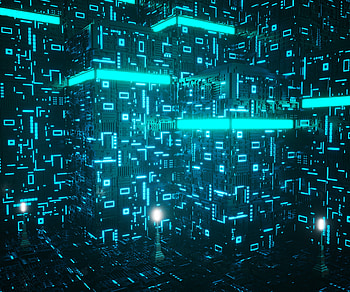 Chip, 3D, Form, Neon, Forms, Scheme HD wallpaper