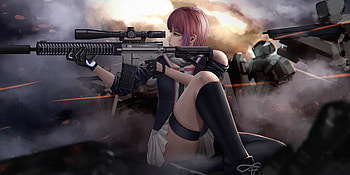 Asian Sniper Girl , artist, artwork, artstation HD wallpaper