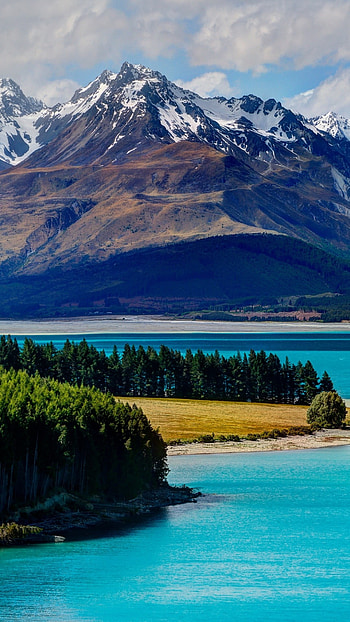 Lake Tekapo, South Island beauty, Nature vacation, Sky and clouds HD phone wallpaper