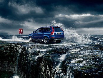 Cool-Volvo-S40, blue, auto, volvo, car HD wallpaper