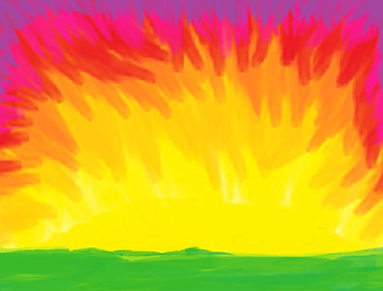 Sunset on the Horizon, horizon, calming, gorgoues, sunset HD wallpaper