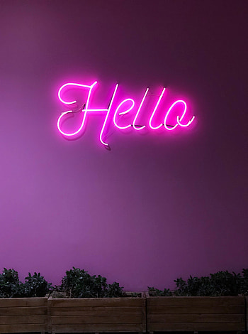 Words, Shine, Light, Neon, Inscription, Sign, Signboard, Electricity, Hello HD phone wallpaper