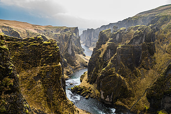 River, green landscape, nature, Iceland HD wallpaper