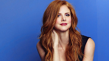 Sarah Rafferty, actress, woman, blue, redhead, girl HD wallpaper