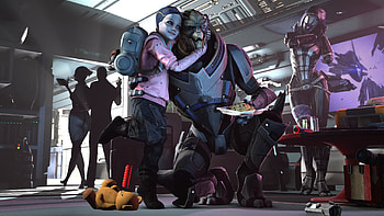 Tali Zorah Mass Effect Aliens Garrus Vakarian Children Fantasy 3D Graphics Games HD wallpaper
