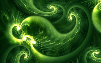 Green, black, art, yellow, vector, fractal HD wallpaper