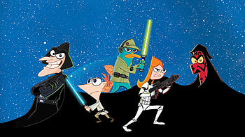 Phineas and Ferb, Star Wars, Backdrops, Movie HD wallpaper