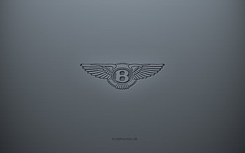 Bentley logo, gray creative background, Bentley emblem, gray paper texture, Bentley, gray background, Bentley 3d logo HD wallpaper