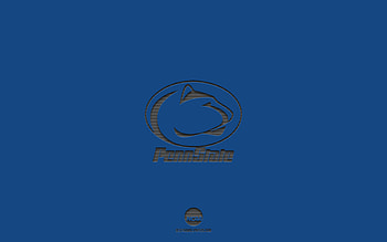Penn State Nittany Lions, blue background, American football team, Penn State Nittany Lions emblem, NCAA, Pennsylvania, USA, American football, Penn State Nittany Lions logo HD wallpaper