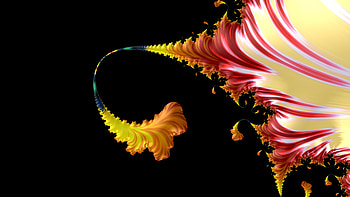 Trippy Psychedelic Fractal, trippy, psychedelic, trance, orange (Color), black, Abstract, fractal, abstract black HD wallpaper