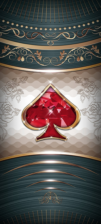Luxury Spade, gold, art, diamond, hearts, card HD phone wallpaper