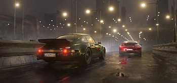 The Race, porsche, artist, artwork, digital-art, artstation HD wallpaper