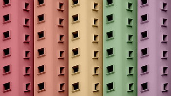 Buildings Colorful Minimal , buildings, minimalism, minimalist, artist, artwork, digital-art, deviantart HD wallpaper