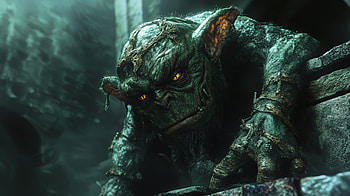 Goblin Guardian: A Fantasy, fantasy, goblin, dark art, illustration HD wallpaper