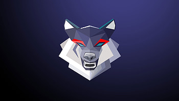 Multicolored wolf art, Abstract digital design, Vibrant animal , Unique animal representation HD wallpaper